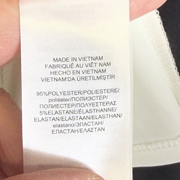 Chaps Ralph‎ Lauren Black Ivory Stretch Side Ruched Dress Women's Small NEW NWT - Picture 9 of 9